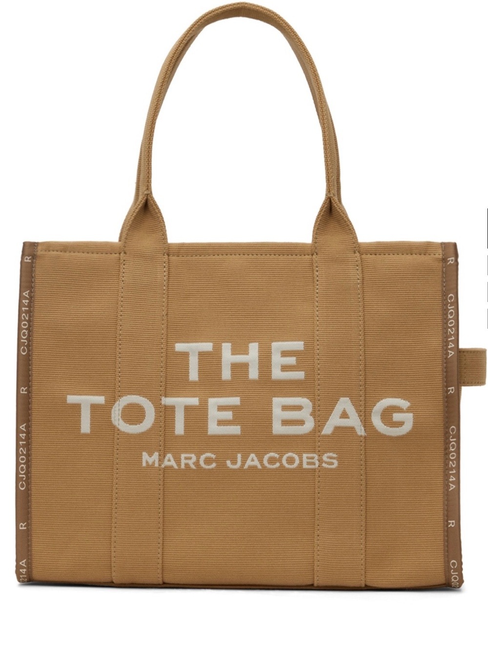 Marc Jacobs Tan 'The Jacquard Large 'The Tote Bag' with White Logo - Picture 5 of 5